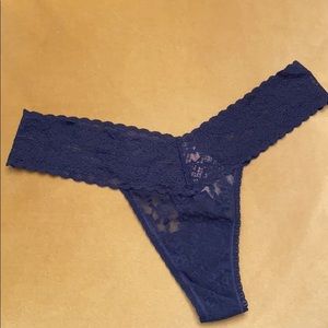Victoria’s Secret Navy Blue Lace Thong, NWT